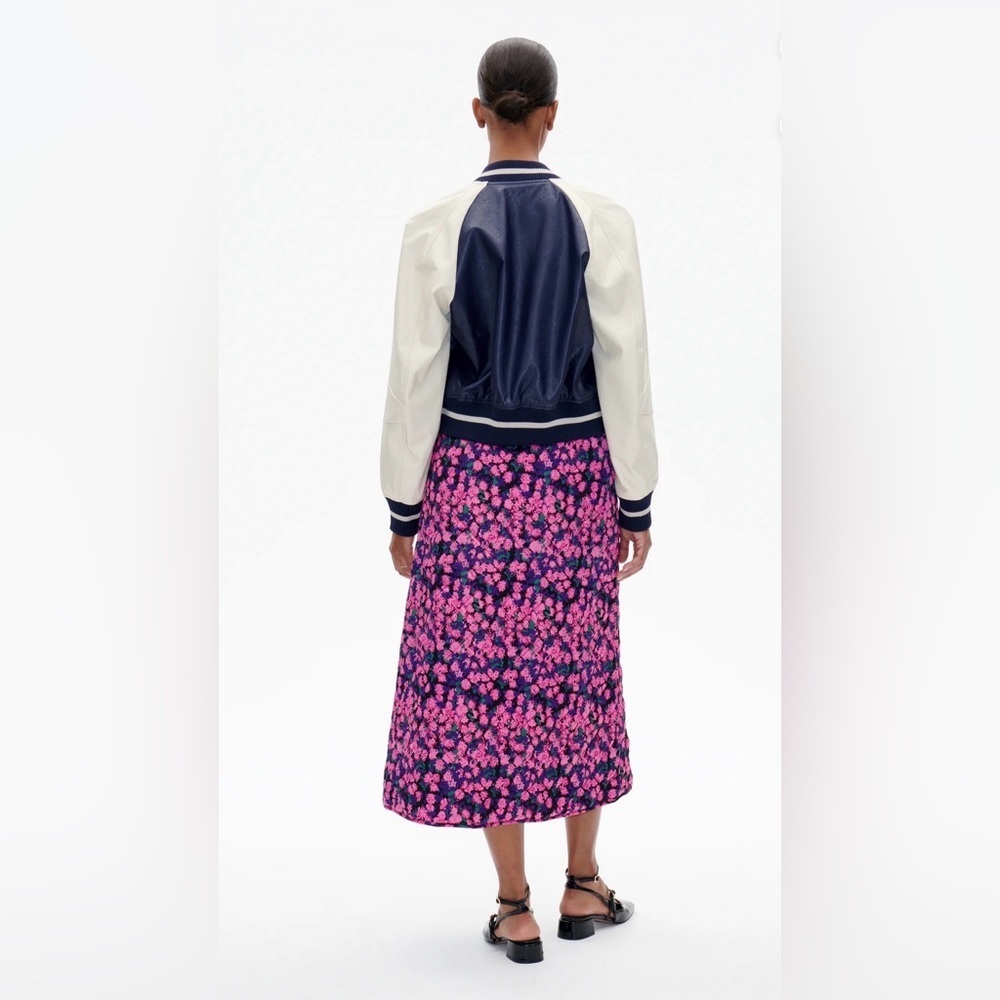 Baum und pferdgarten Vibrant Pink Floral A-Line maxi skirt NWT - Picture 3 of 4
